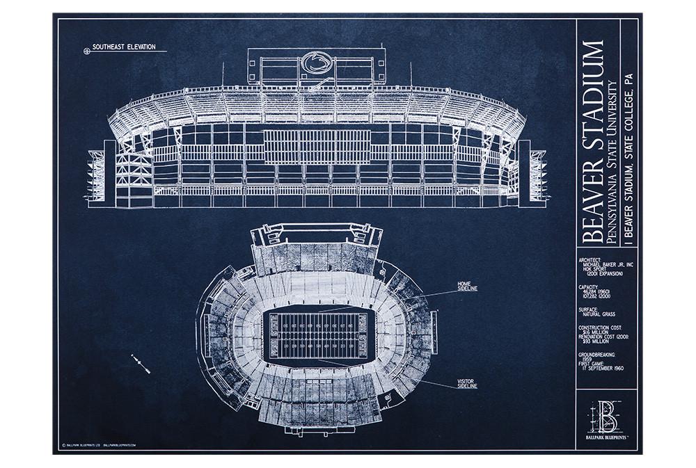 Beaver Stadium Blueprint