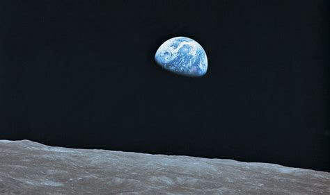Blue Earth from the Moon